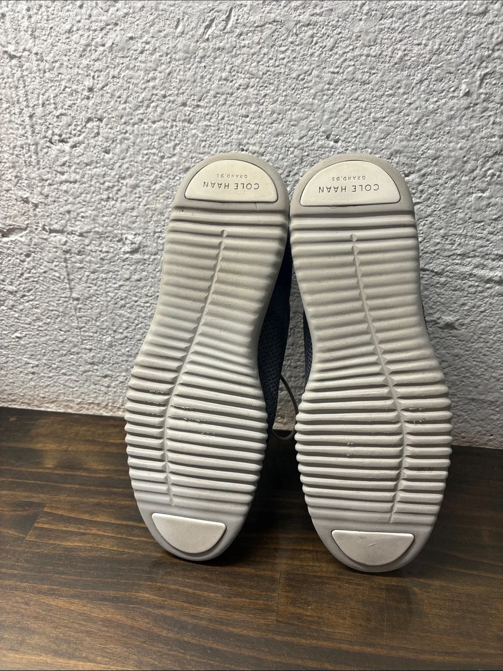 Cole Haan Gray Knit Lace-Up Oxfords Zero Gravity